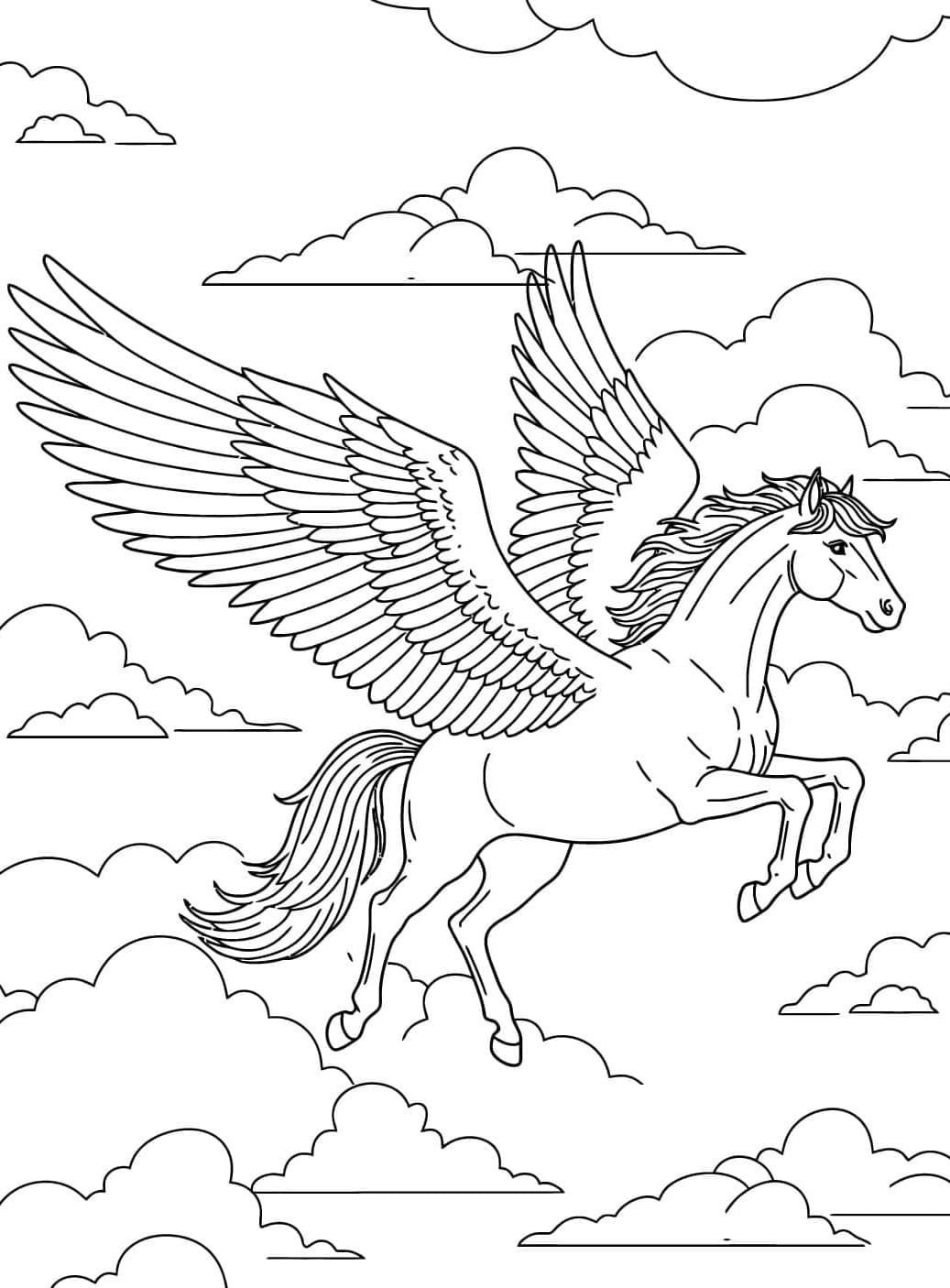 Ilmainen Pegasus Värityskuva