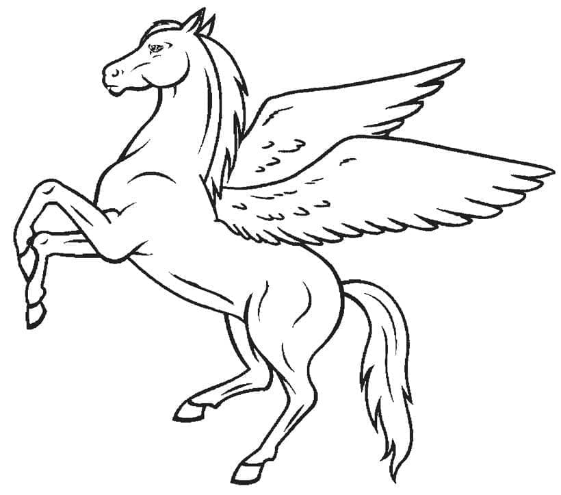 Ilmainen tulostettava Pegasus Värityskuva