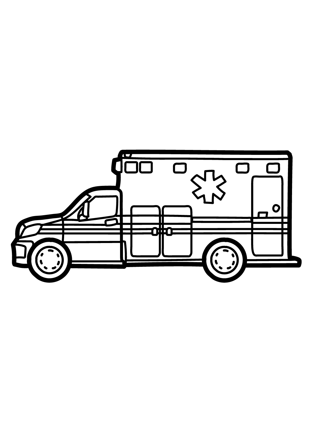 Ilmaisia ambulanssikuvia Värityskuva