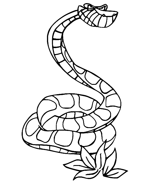Kaa Viidakkokirjassa Värityskuva