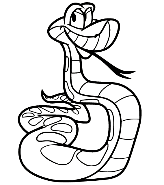 Kaa from Jungle Book Värityskuva