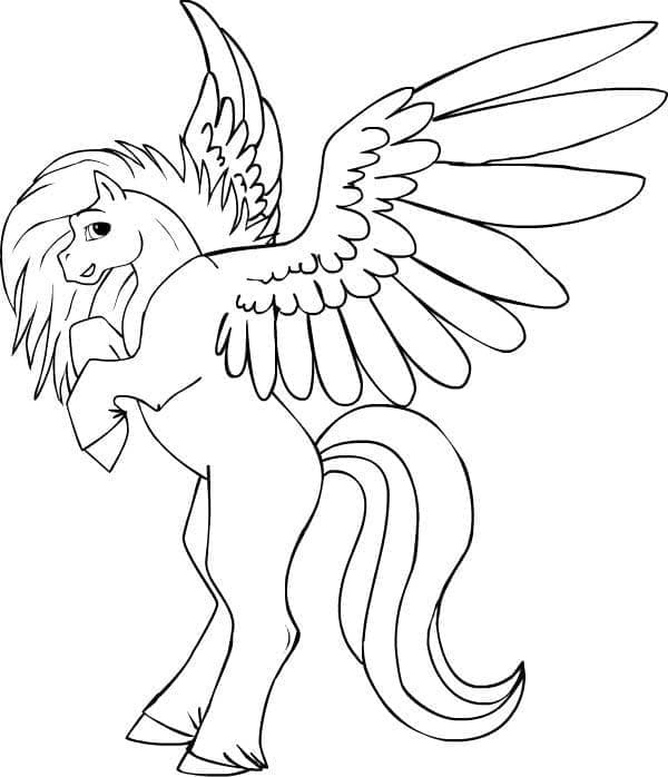 Kaunis Pegasus Värityskuva
