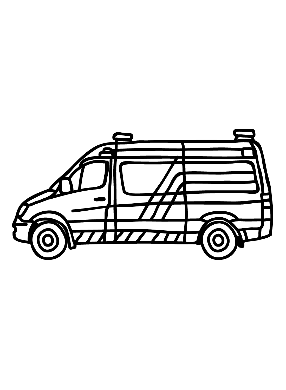 Kuvia ambulanssiautosta Värityskuva