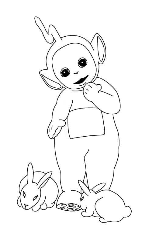 Laa-Laa ja puput Värityskuva