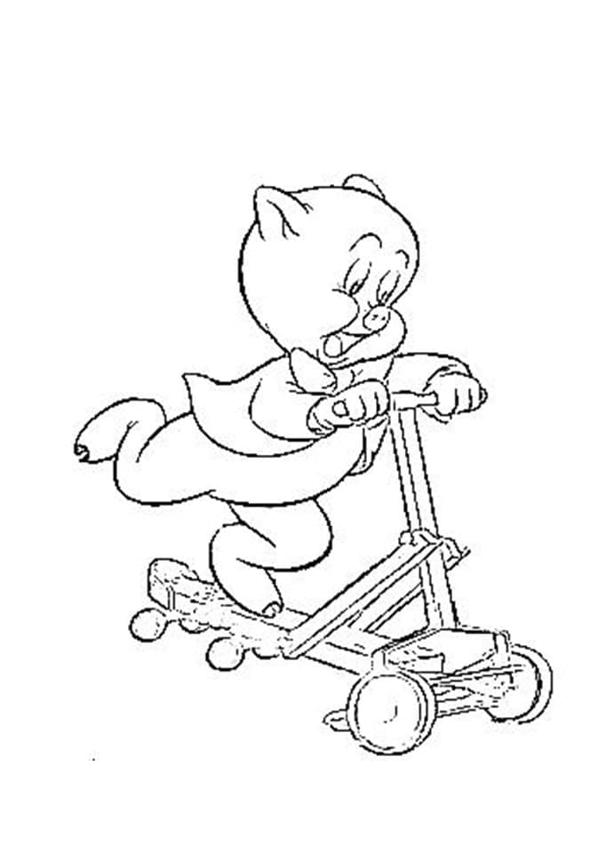 Looney Tunes Porky sika Värityskuva