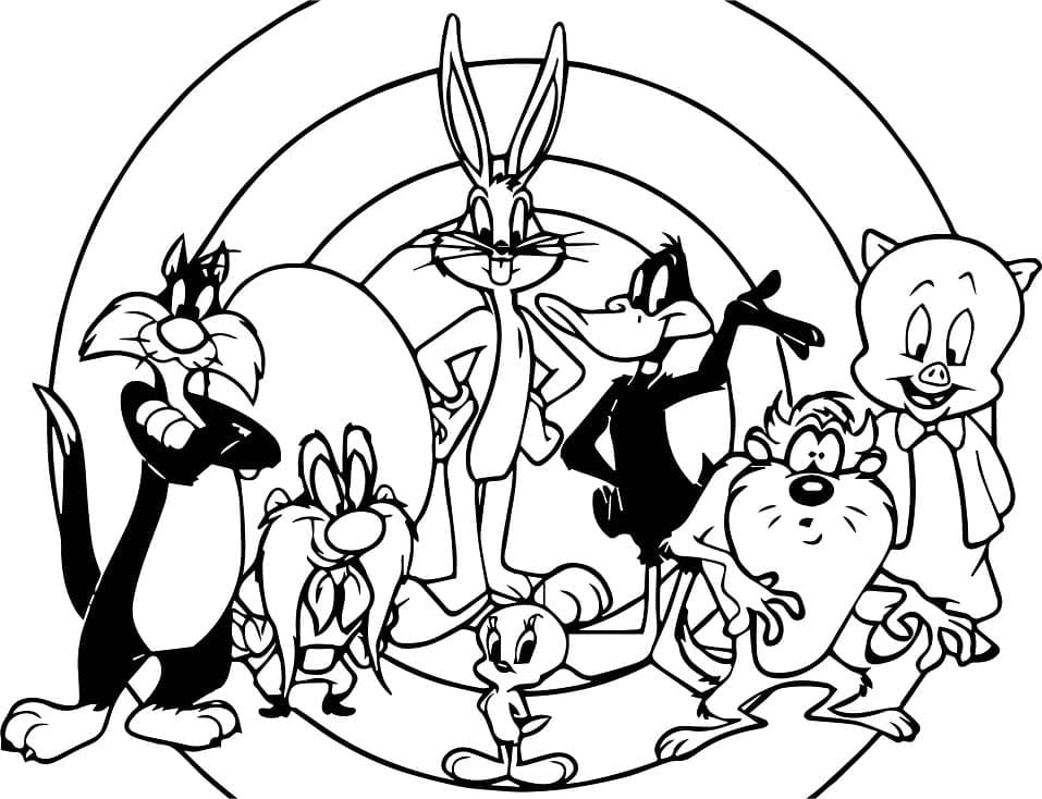 Looney Tunes -hahmot Värityskuva