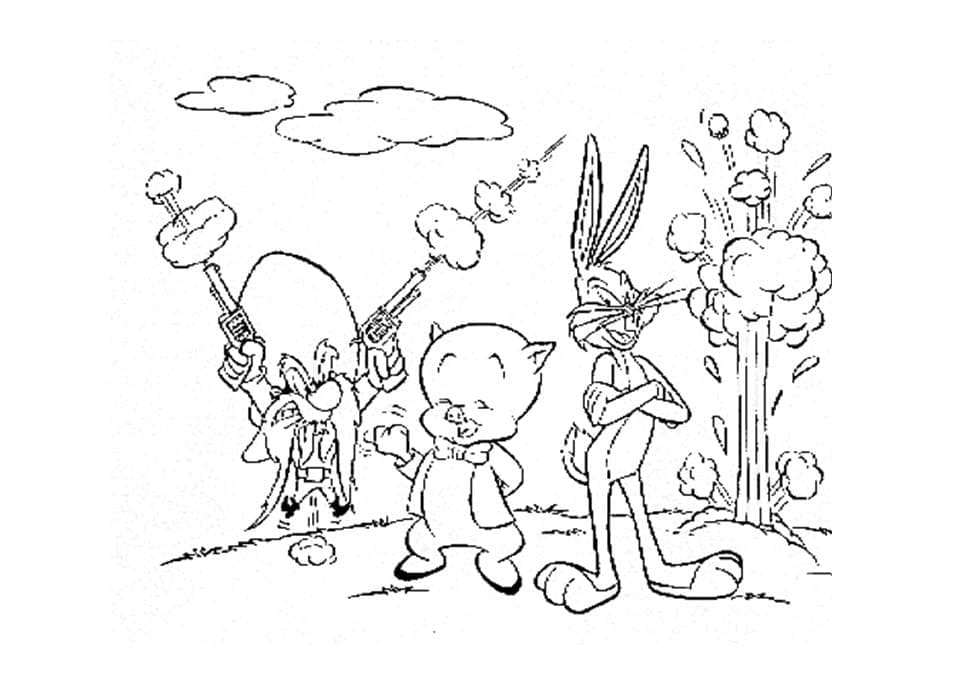 Looney Tunes lapsille Värityskuva