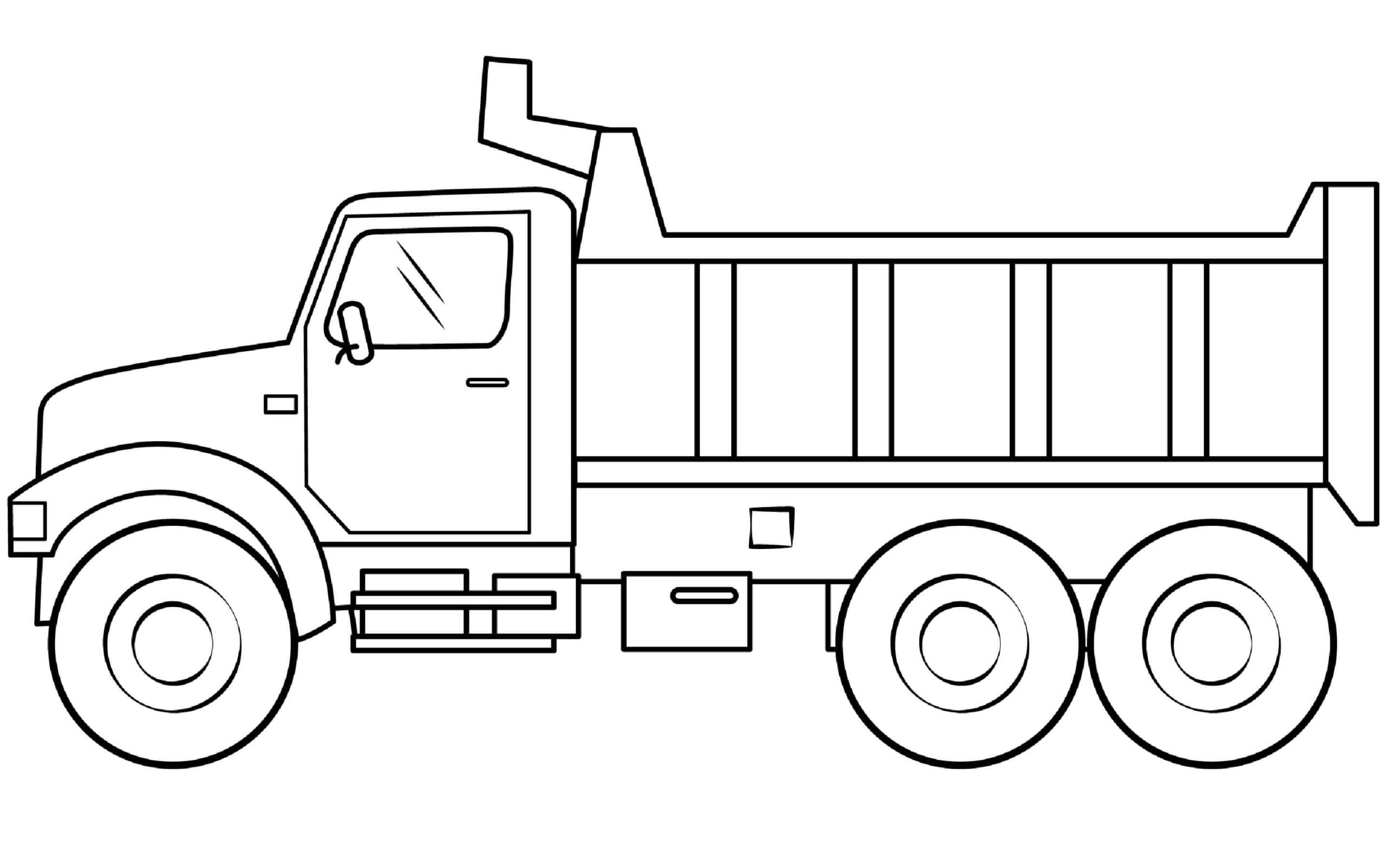 Normaali kippiauto Värityskuva