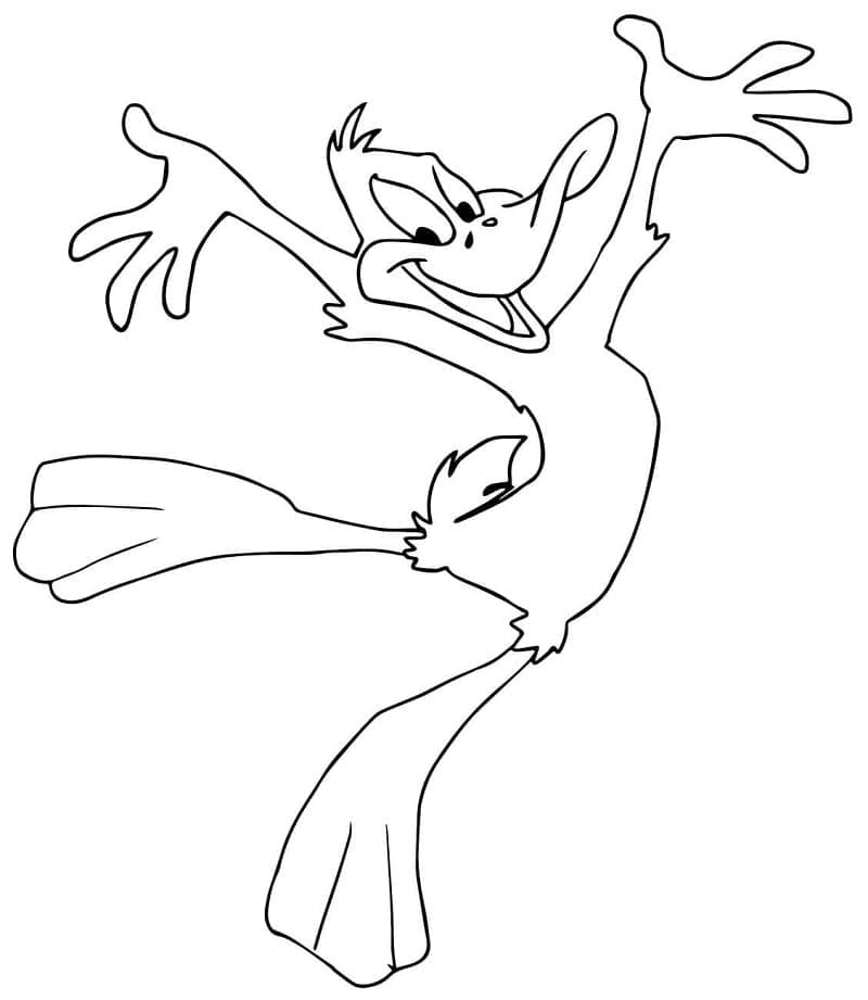 Onnellinen Daffy Ankka Värityskuva