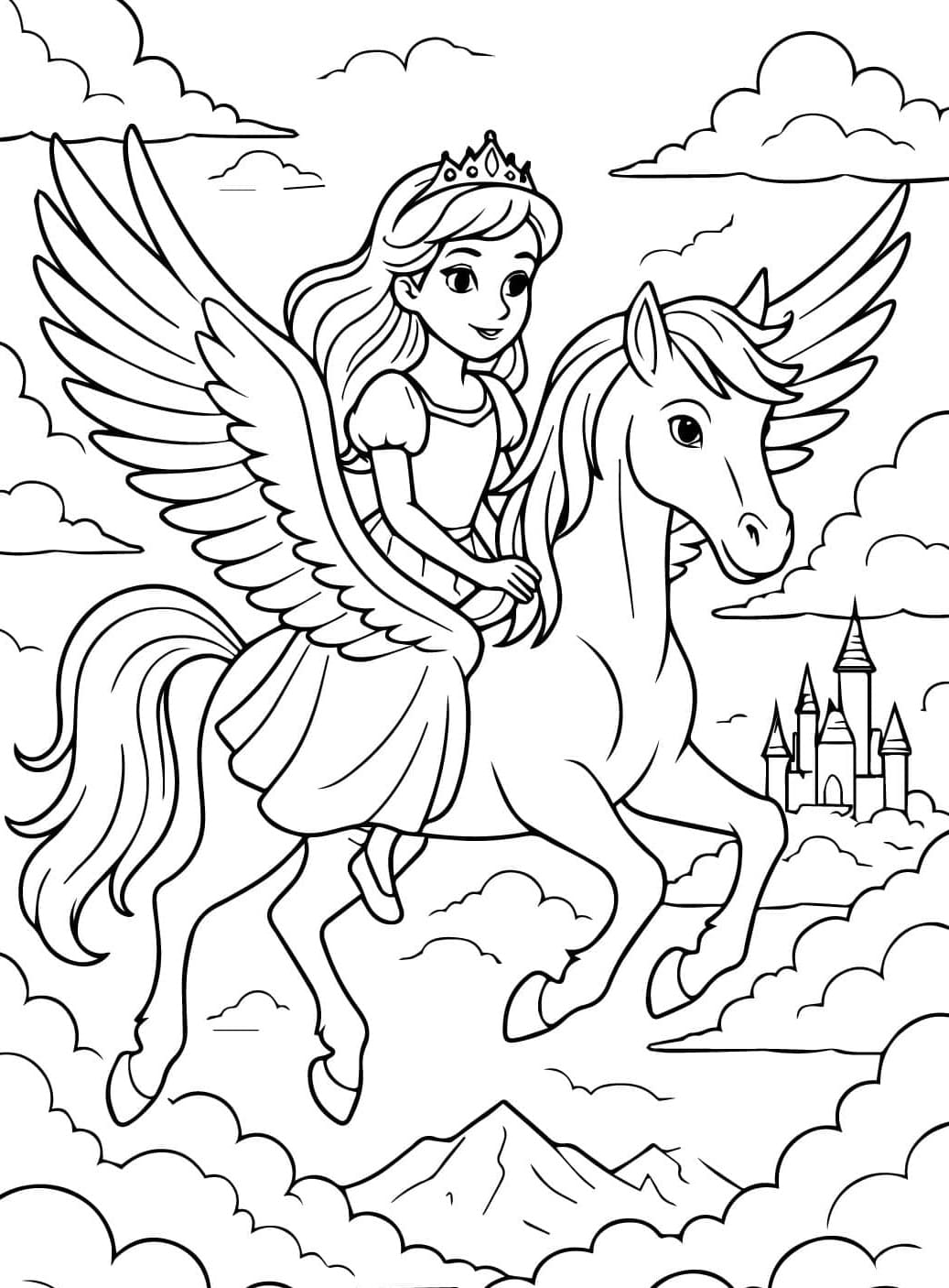 Pegasos prinsessa Värityskuva