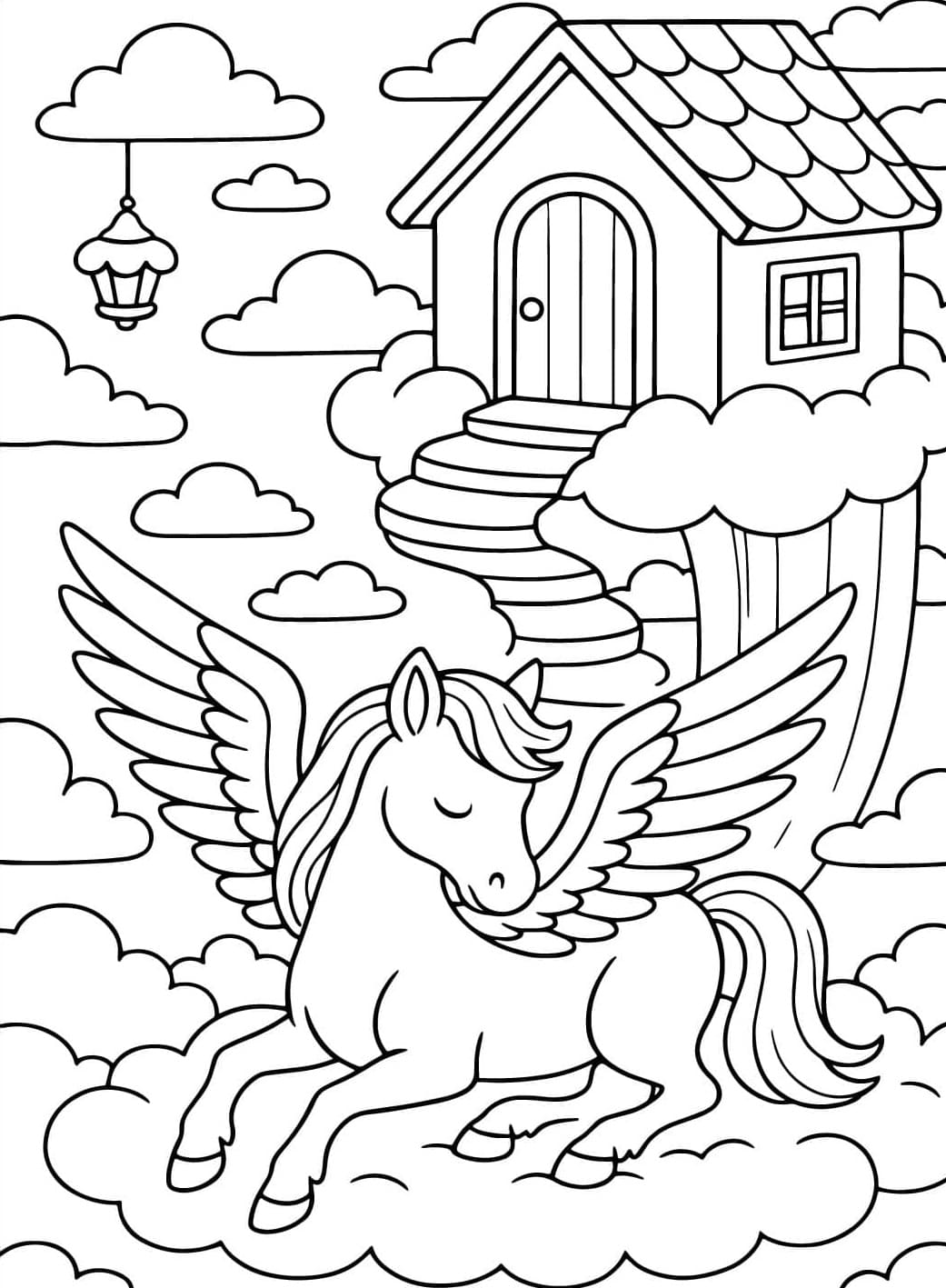 Pegasuksen uni Värityskuva
