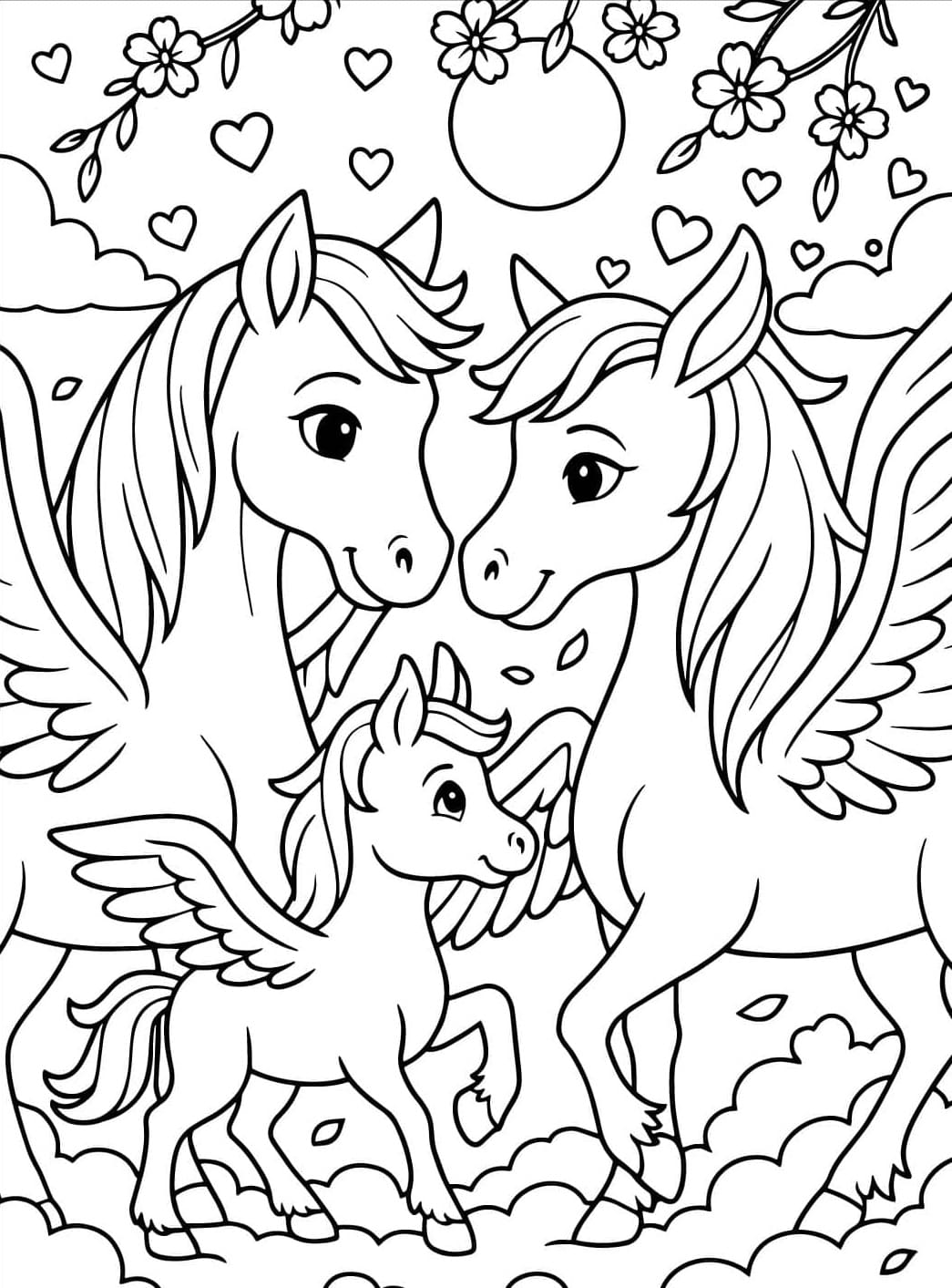 Pegasus Ilmainen Värityskuva