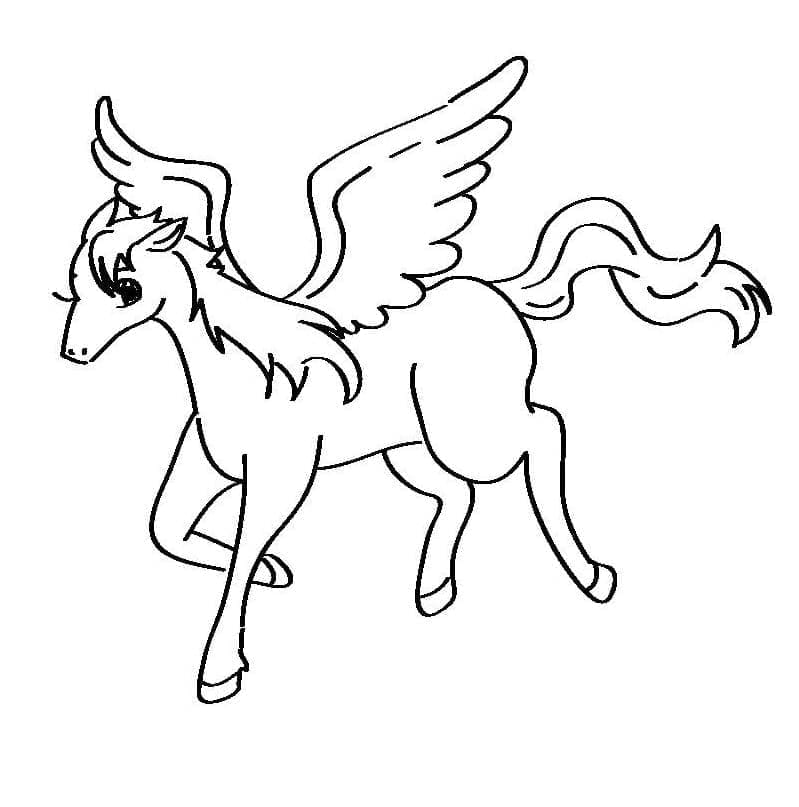 Pegasus tulostettavaksi Värityskuva