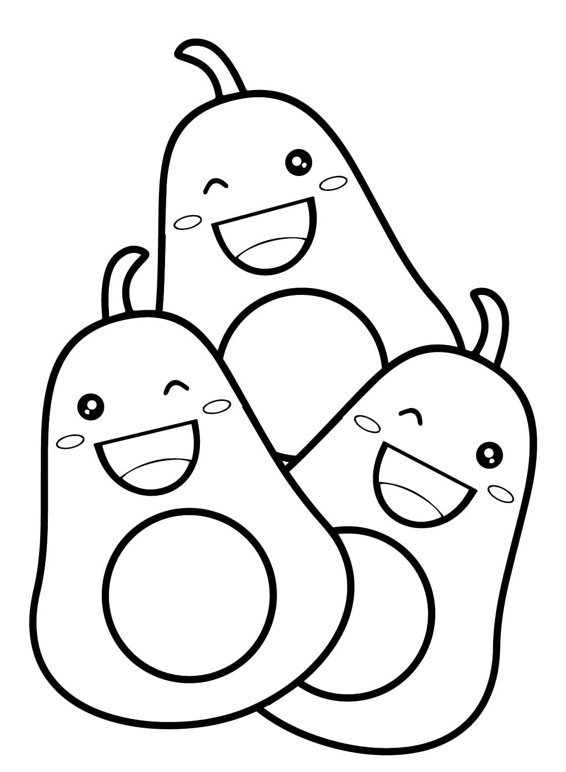 Söpö avokado Värityskuva