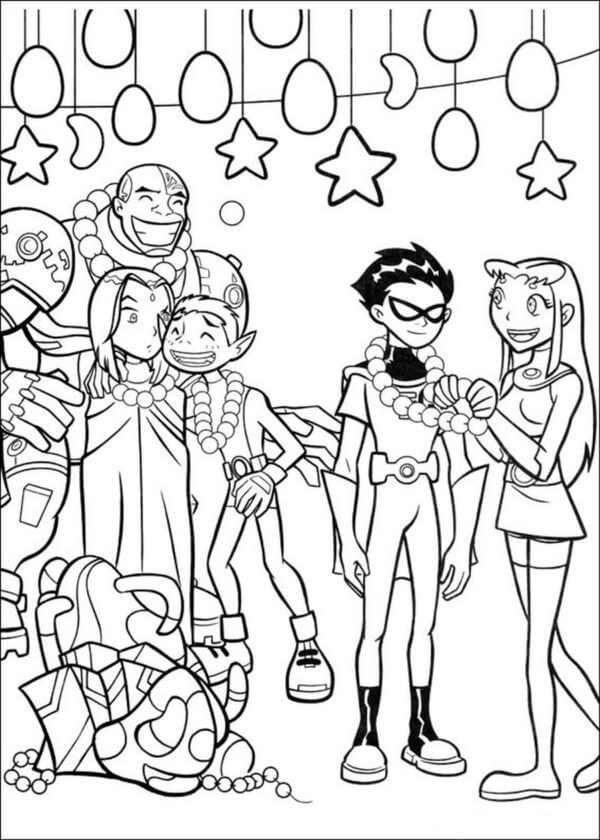 Teen Titans Go Juhlissa Värityskuva