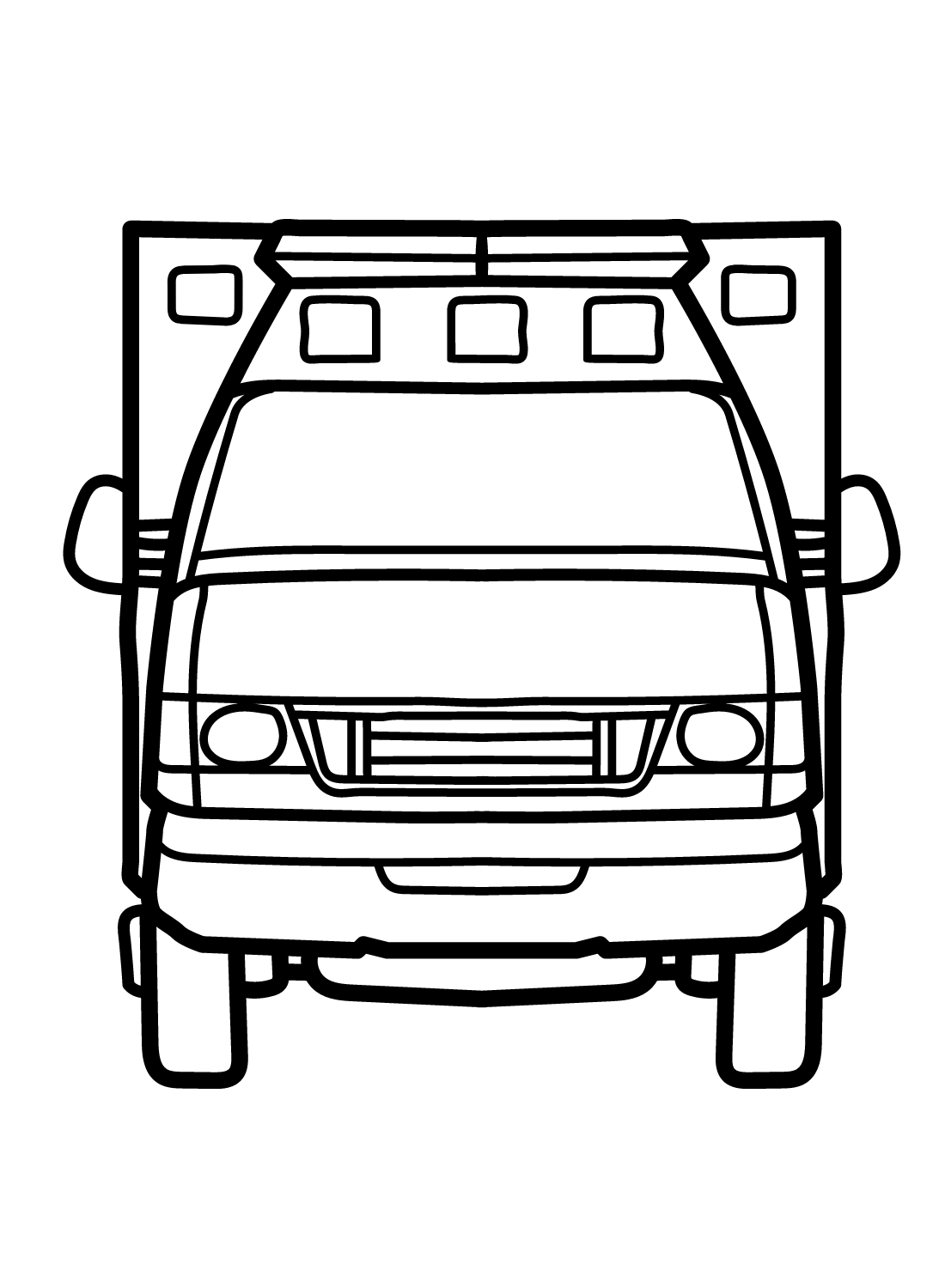 Tulosta ambulanssi Värityskuva