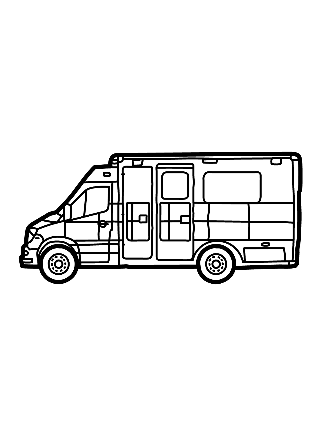 Tulostettavat ambulanssikuvat Värityskuva