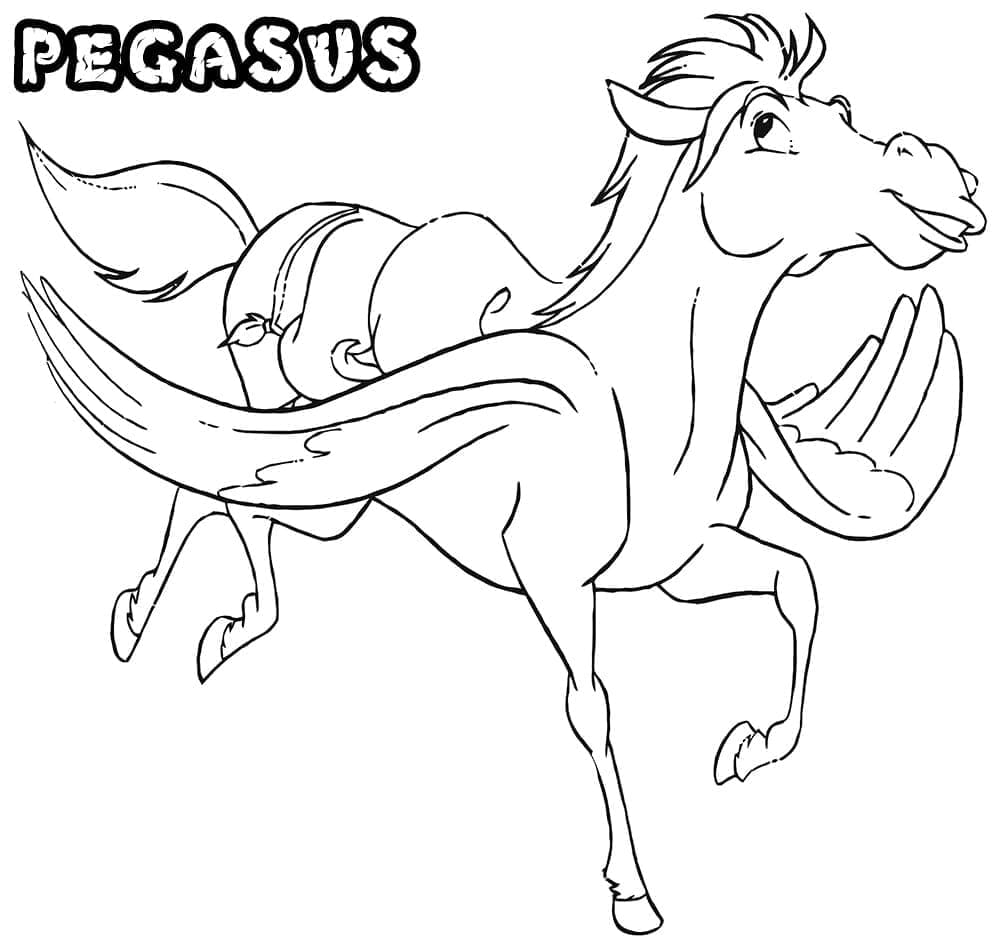 Sarjakuva Pegasus Värityskuva