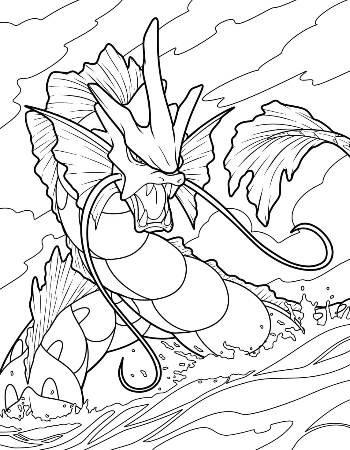 Alpha Shiny Gyarados Värityskuva
