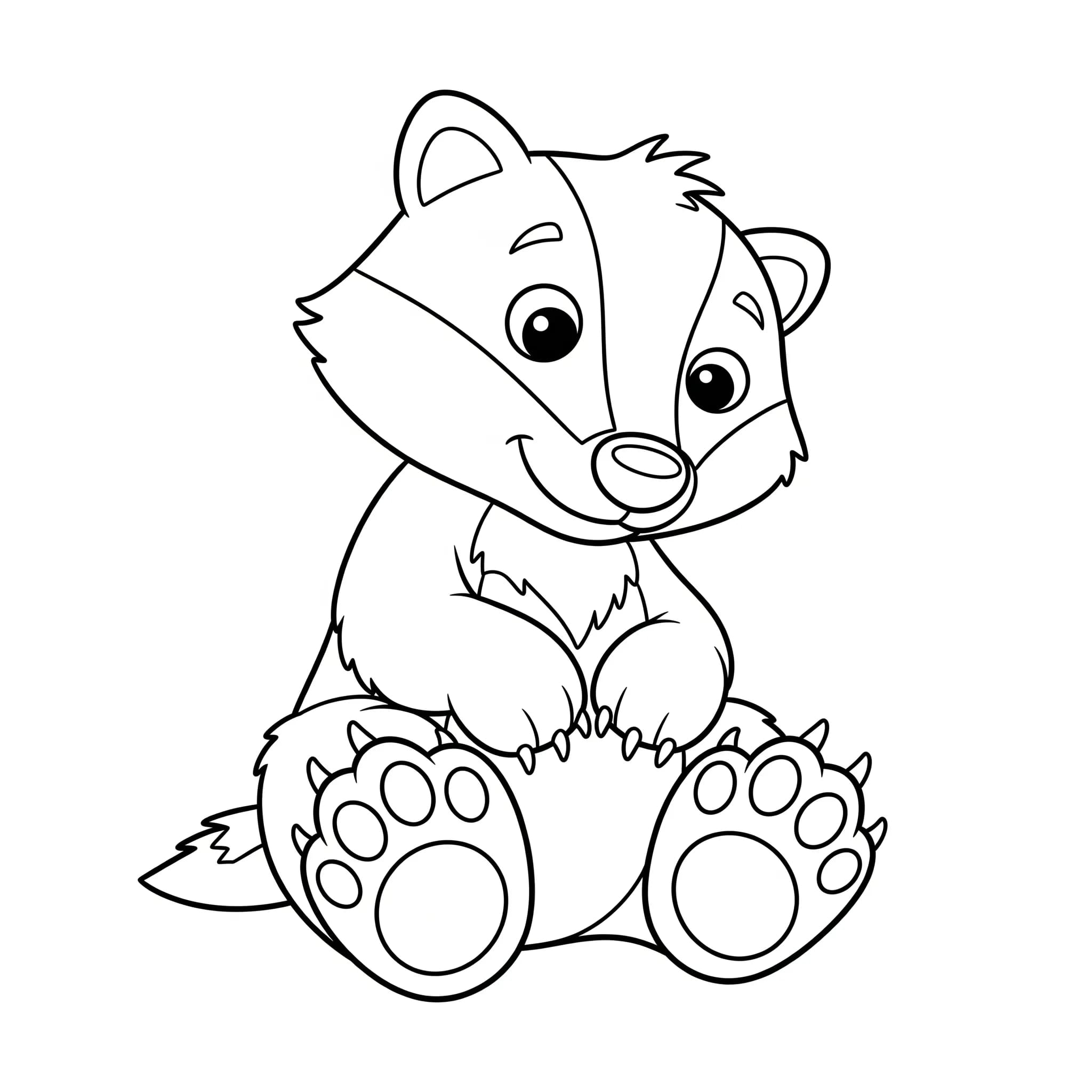 Badger-tulostettava ilmaiseksi Värityskuva