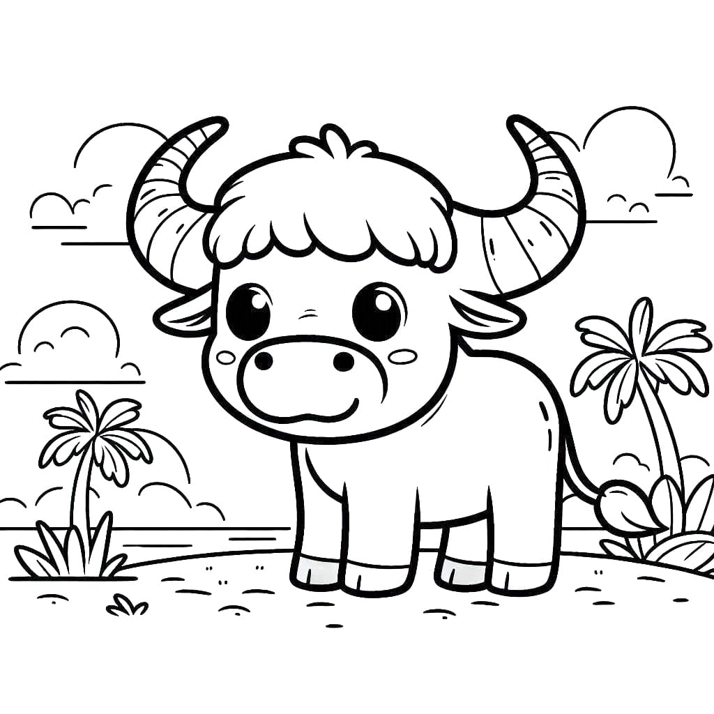 Buffalo kuvio Värityskuva