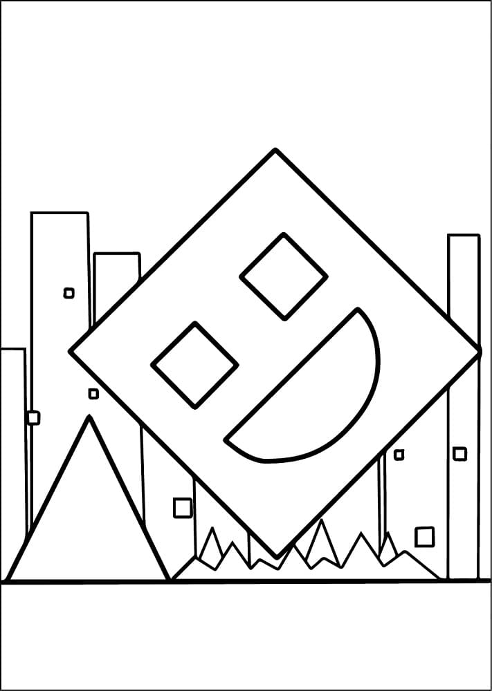 Geometry Dash Ilmainen Värityskuva