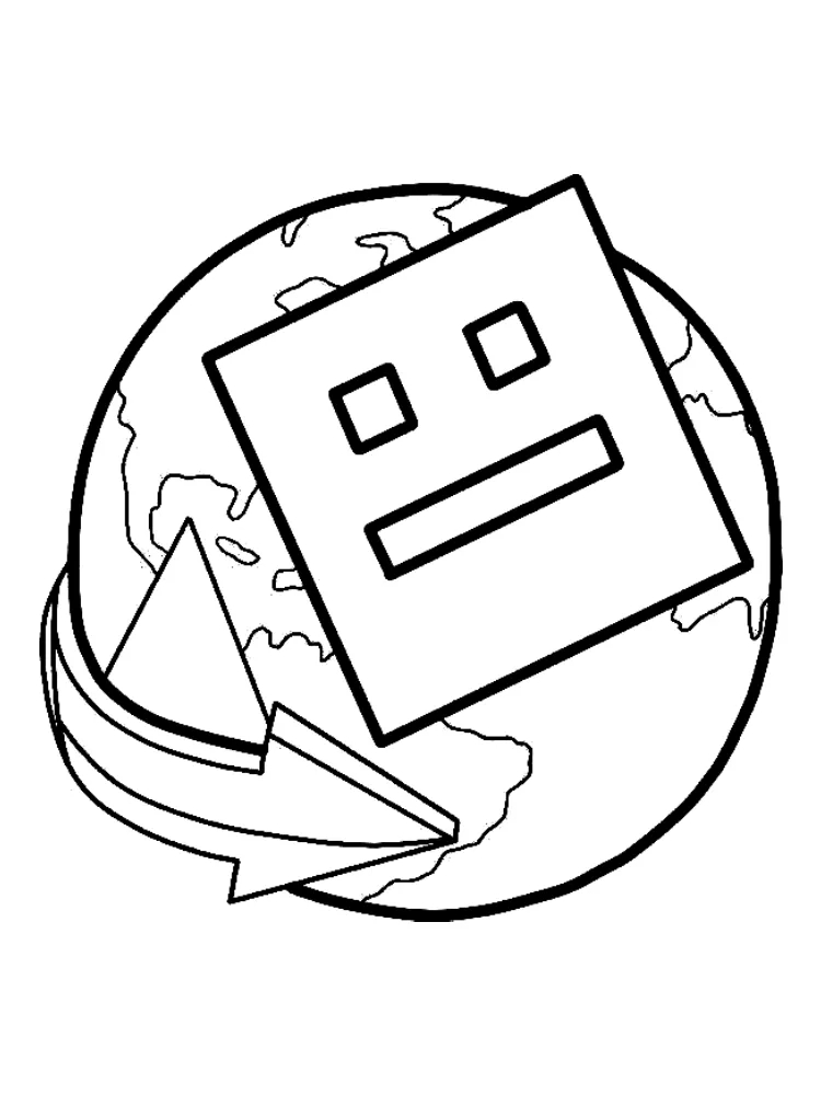 Geometry Dash Maailman Värityskuva