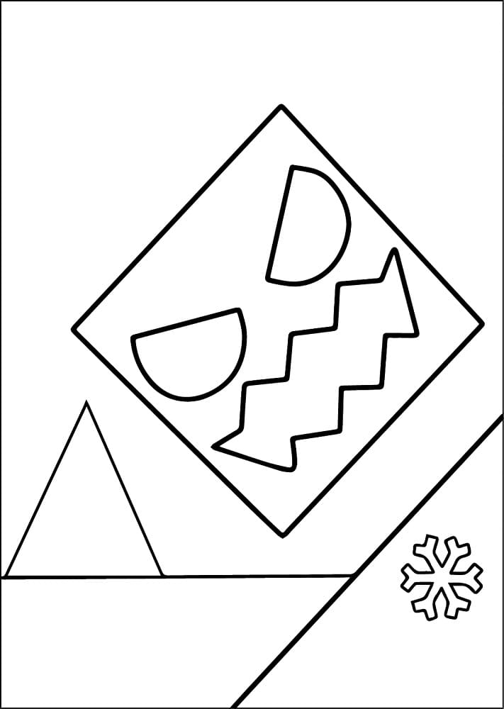 Geometry Dash vihainen Värityskuva