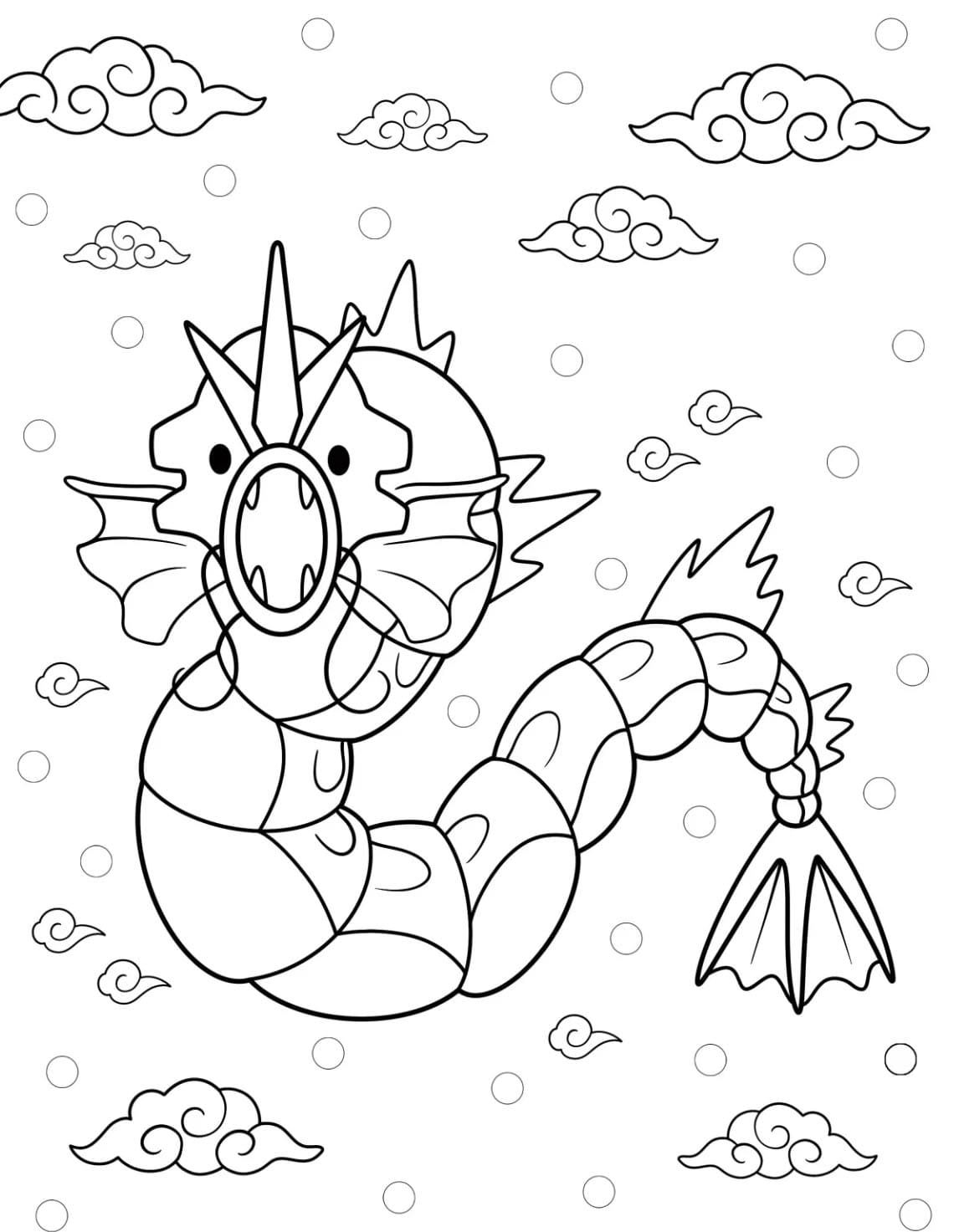 Helppo Gyarados Värityskuva