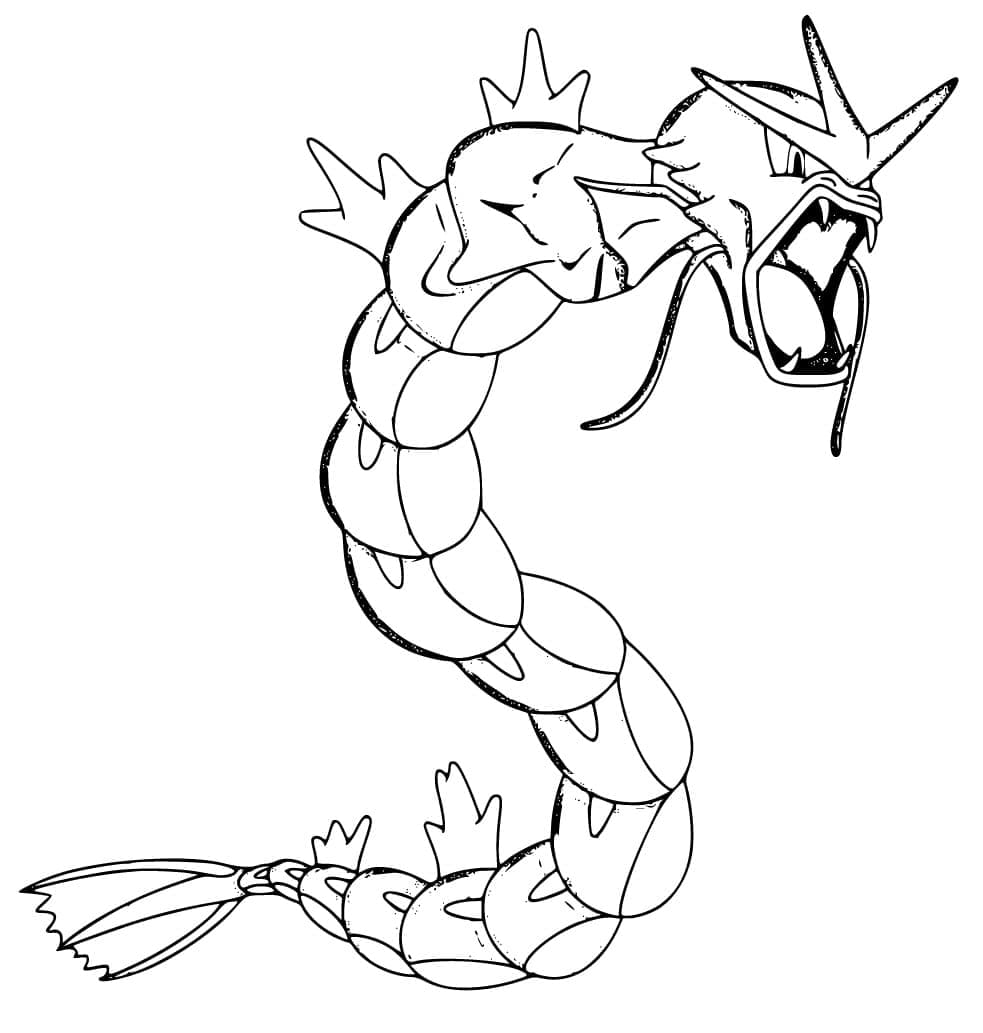 Ilmainen Gyarados-tuloste Värityskuva