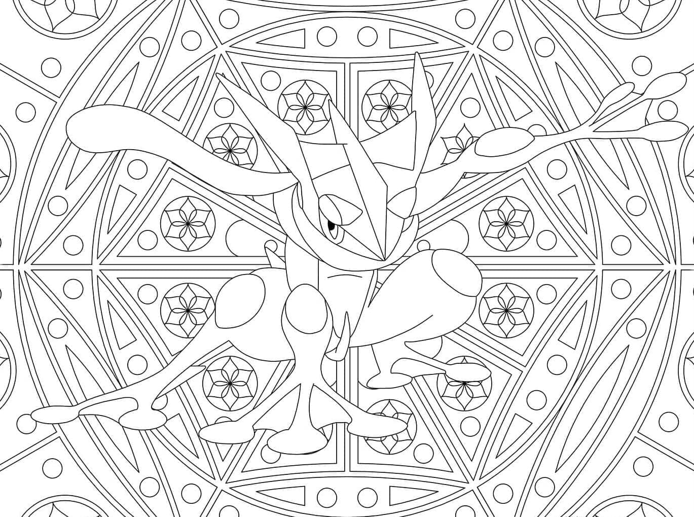 Ilmainen Pokémon Greninja Värityskuva