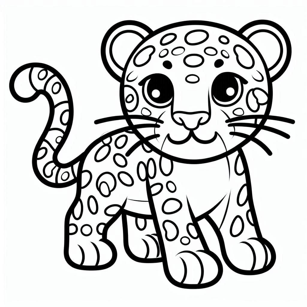 Jaguar ilmaiseksi lapsille Värityskuva