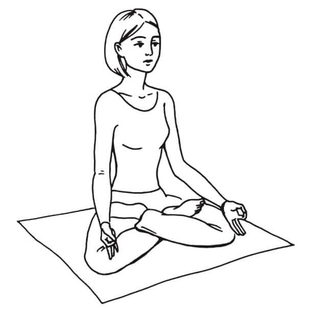 Jooga meditaatiomenetelmä Värityskuva