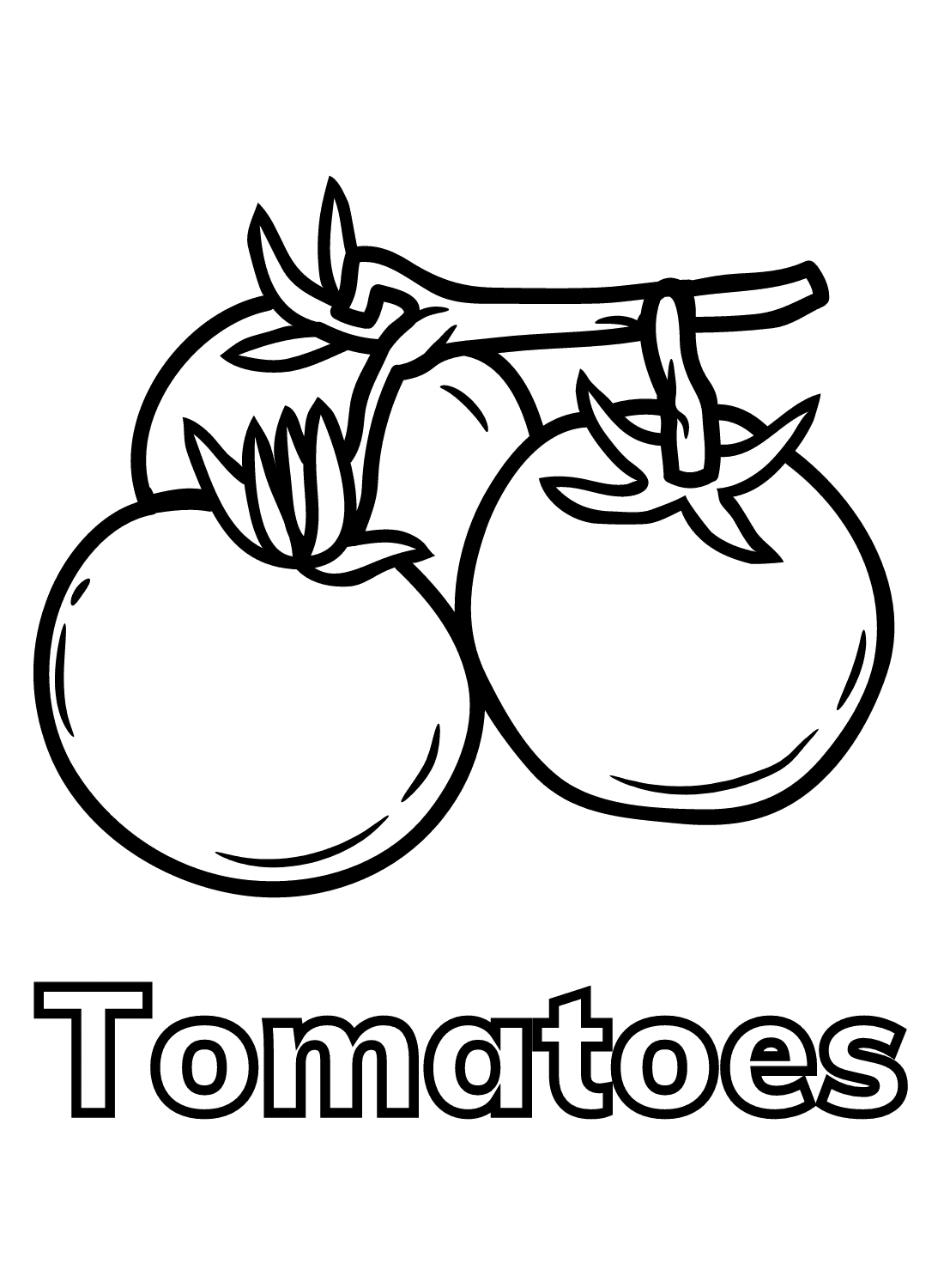 Kolme tomaattia Värityskuva