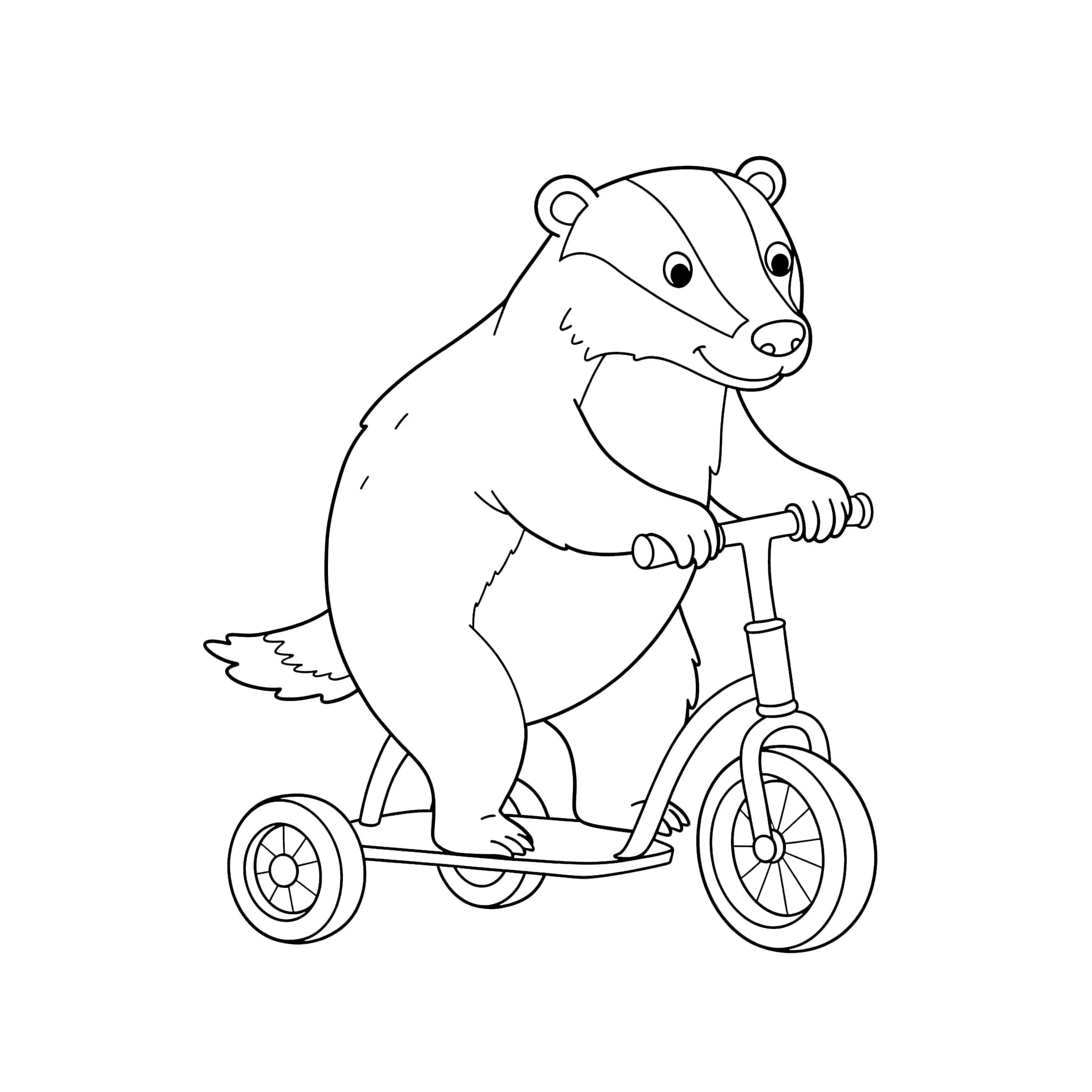 Mäyrä ob-pyörä Värityskuva
