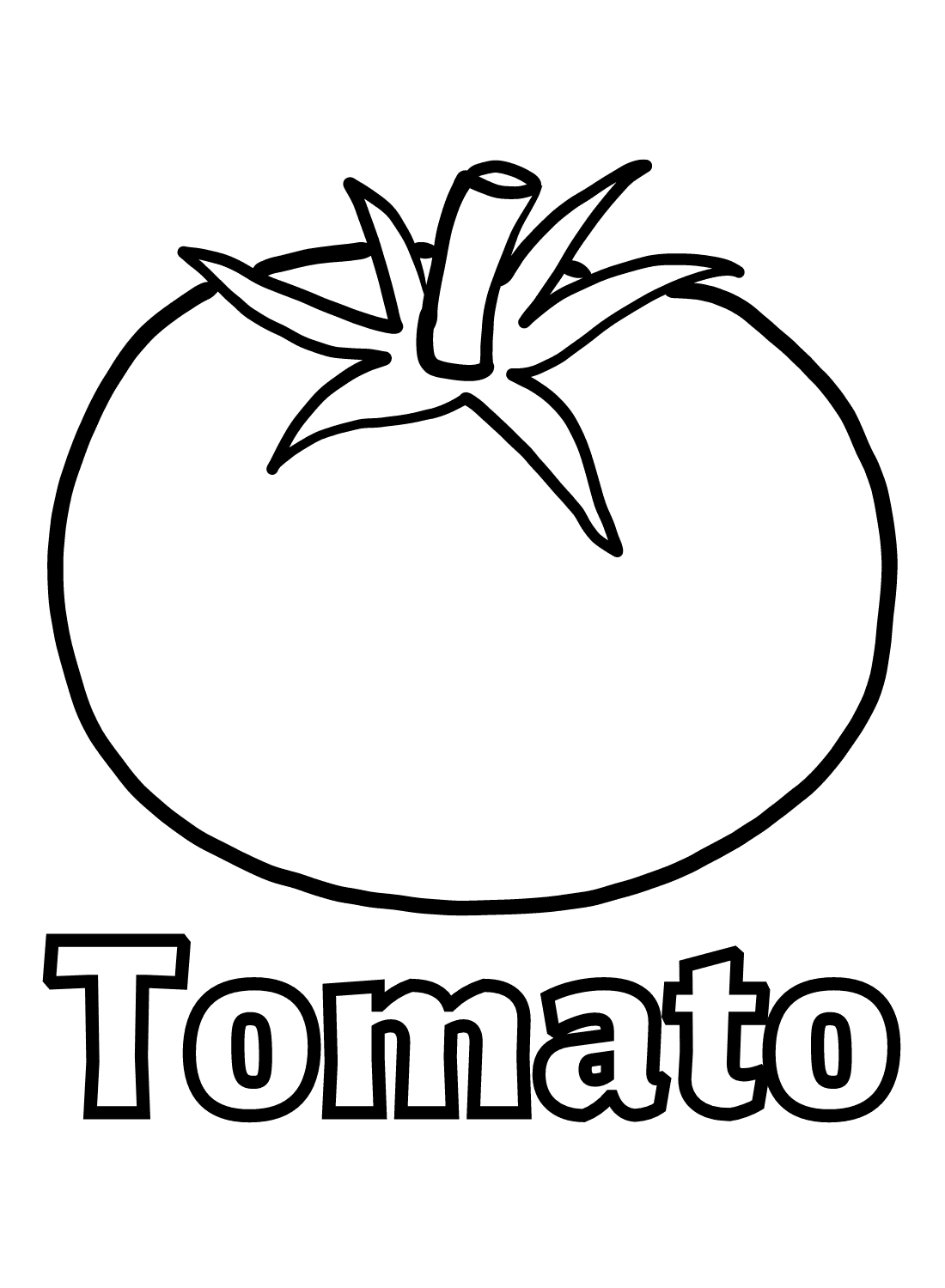 Normaalit tomaatit Värityskuva