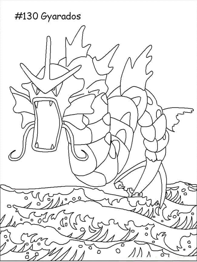 Pokemon Gyarados Värityskuva