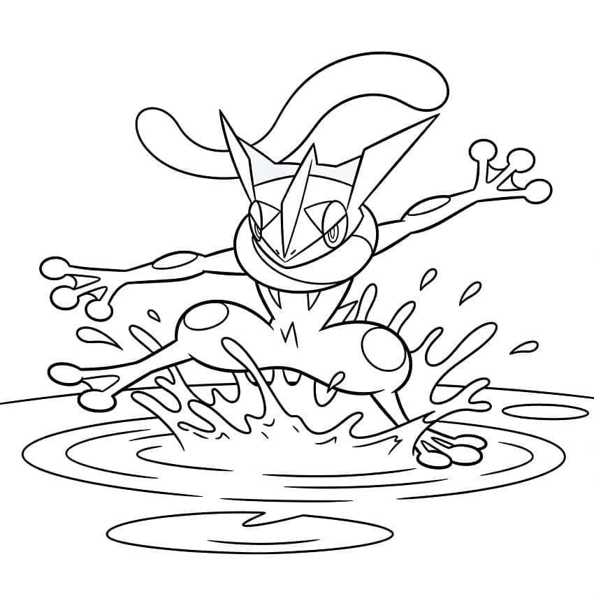 Tulosta Greninja Värityskuva