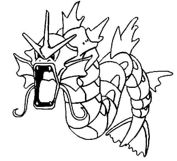 Tulosta Gyarados Värityskuva