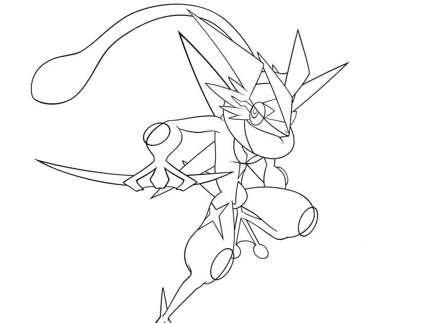 Tulosta Pokemon Greninja Värityskuva