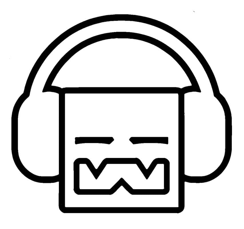 Yksinkertainen Geometry Dash Värityskuva