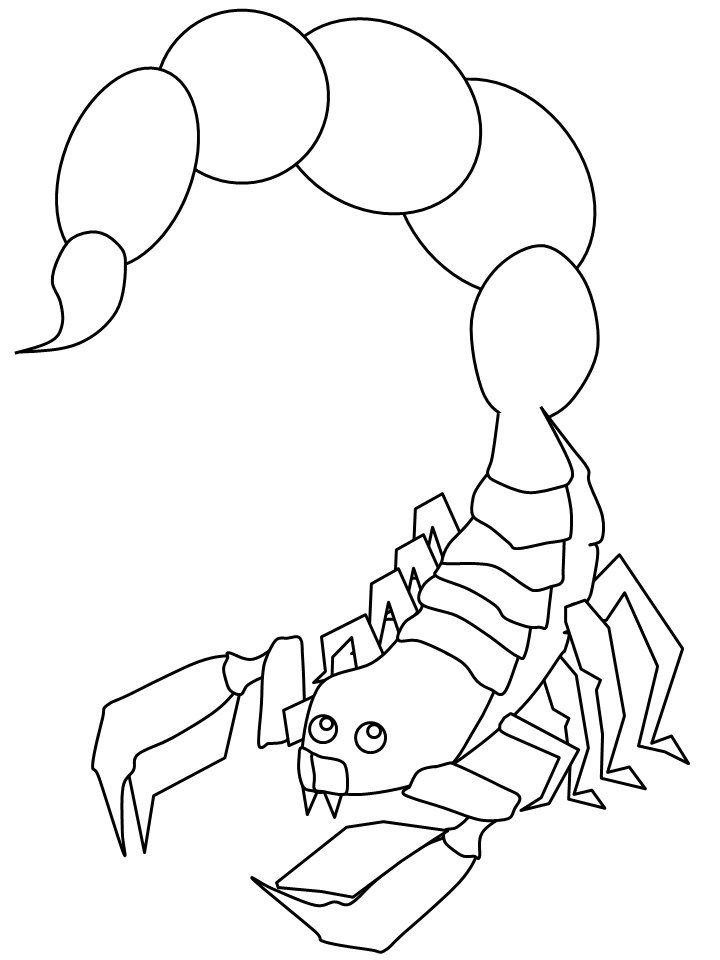 Coloriage Scorpion à Grosse Queue à imprimer