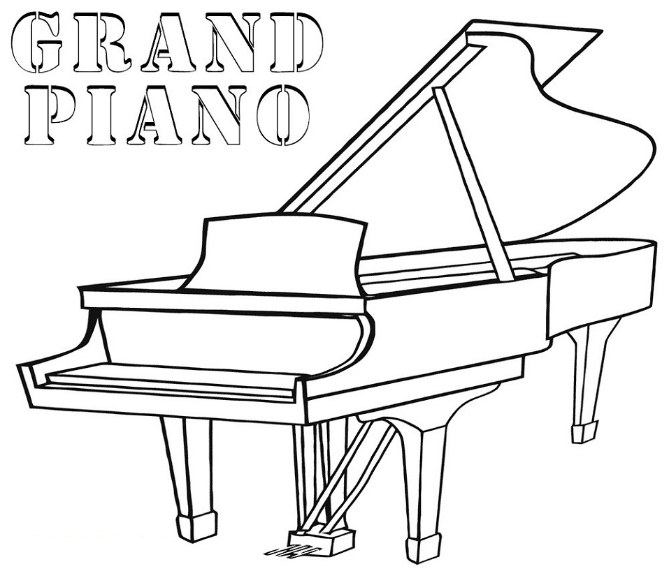 Coloriage Grand Piano