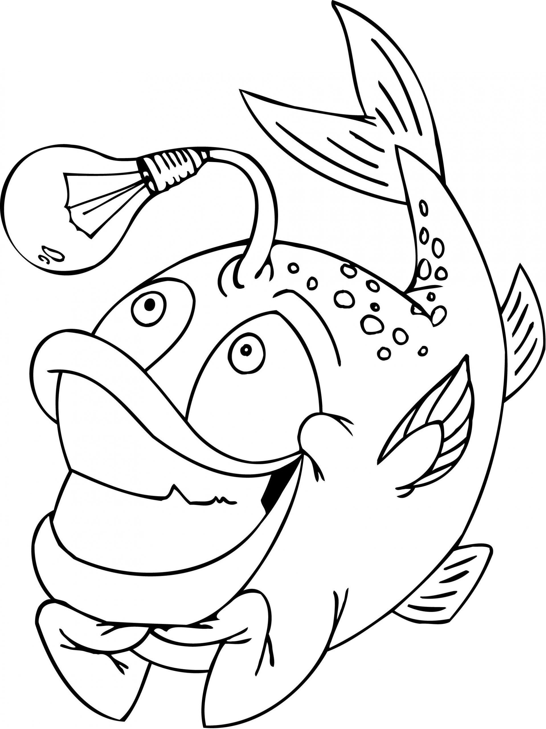 Coloriage Poisson Avec Ampoule