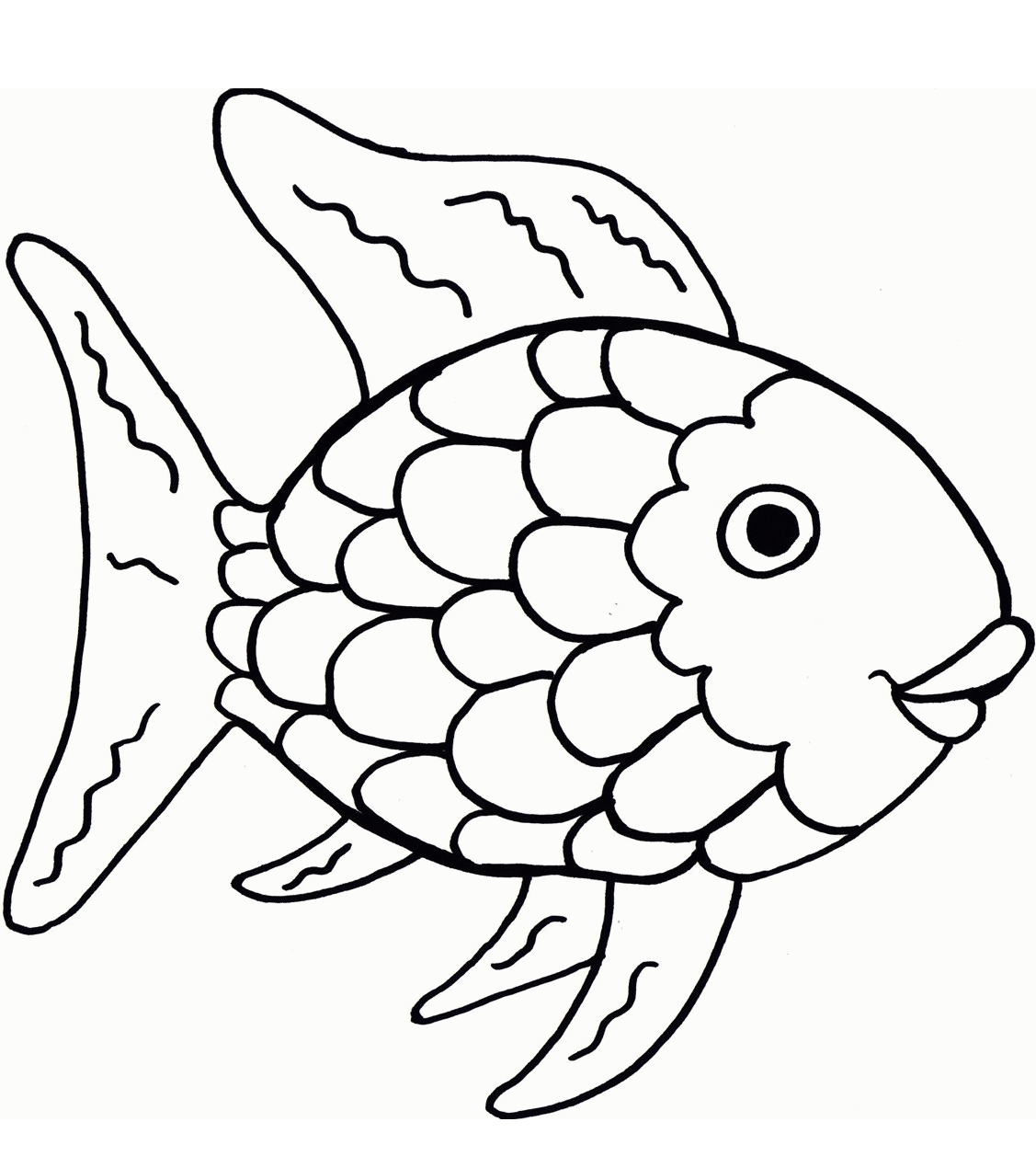 Coloriage Poisson Arc-en-ciel