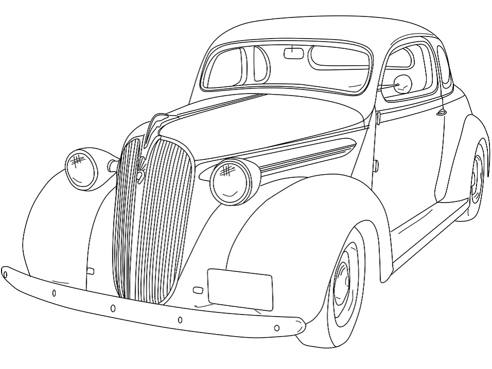 Coloriage Chevy Coupe de 1930 à imprimer