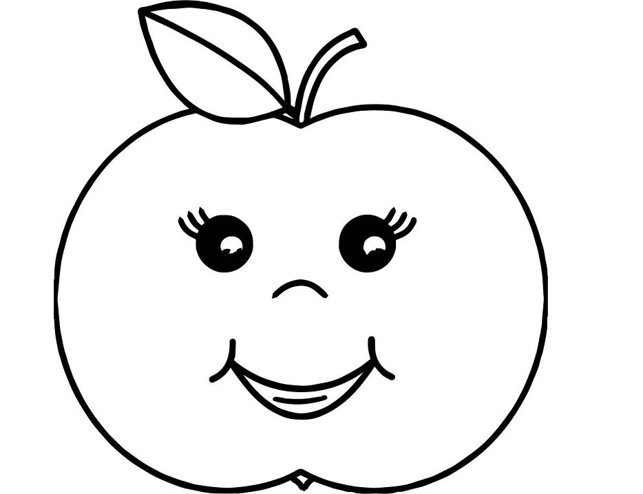 Coloriage Grosse Pomme