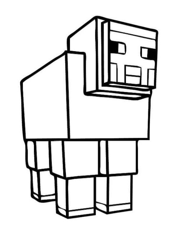 Coloriage Moutons Minecraft