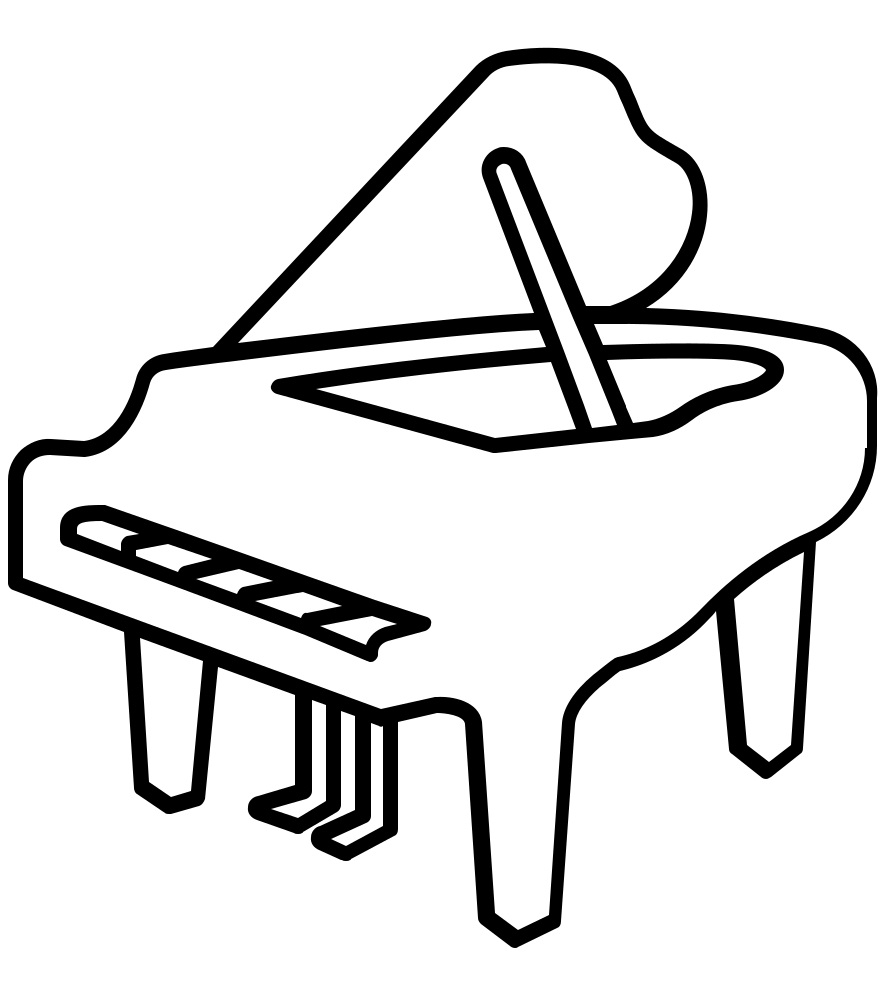 Coloriage Piano Simple à imprimer