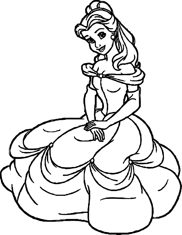 Coloriage Princesse Belle à imprimer